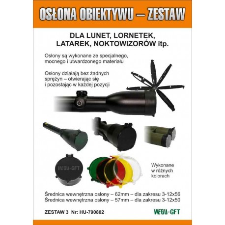 Osłona obiektywu WEGU-3 zestaw